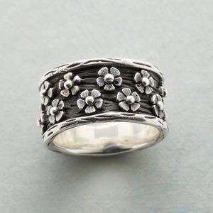 Blooming pansies ring from Sundance